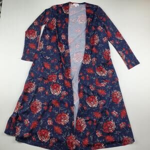 Lularoe Sarah Long Sleeve Sweater Open Front Cardigan Robe Pocket Women's Small